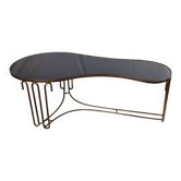 Gold Metal Rognon Table DLG by Jean Royère