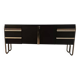 Vintage Bauhaus style metal sideboard from the 1970s