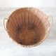 Ancien Panier / Cache Pot en Osier / Bambou H 26 cm