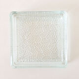 Vide poche en verre recuit bleu