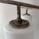 Vintage Italian ceiling light, brass and opaline, 1950