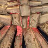 Gande sculpture murale Soleil, Lampe en résine & polyester, style Brutalist