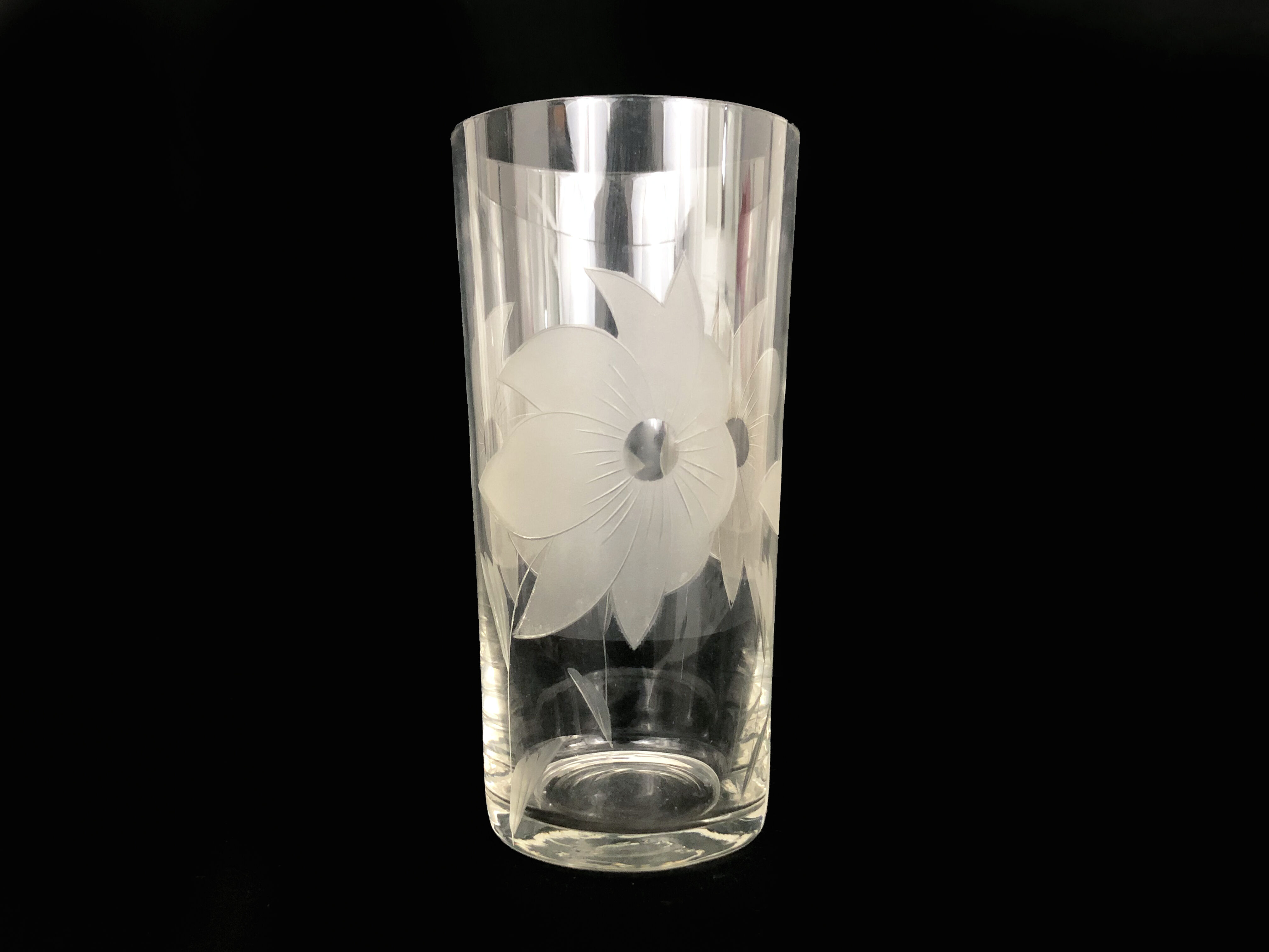 Orange service, vintage crystal water service. Year 50