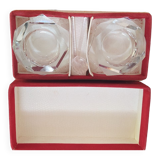 Saliere and pepper in Baccarat crystal with its box