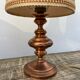 Copper lamp and fabric lampshade from the 70s