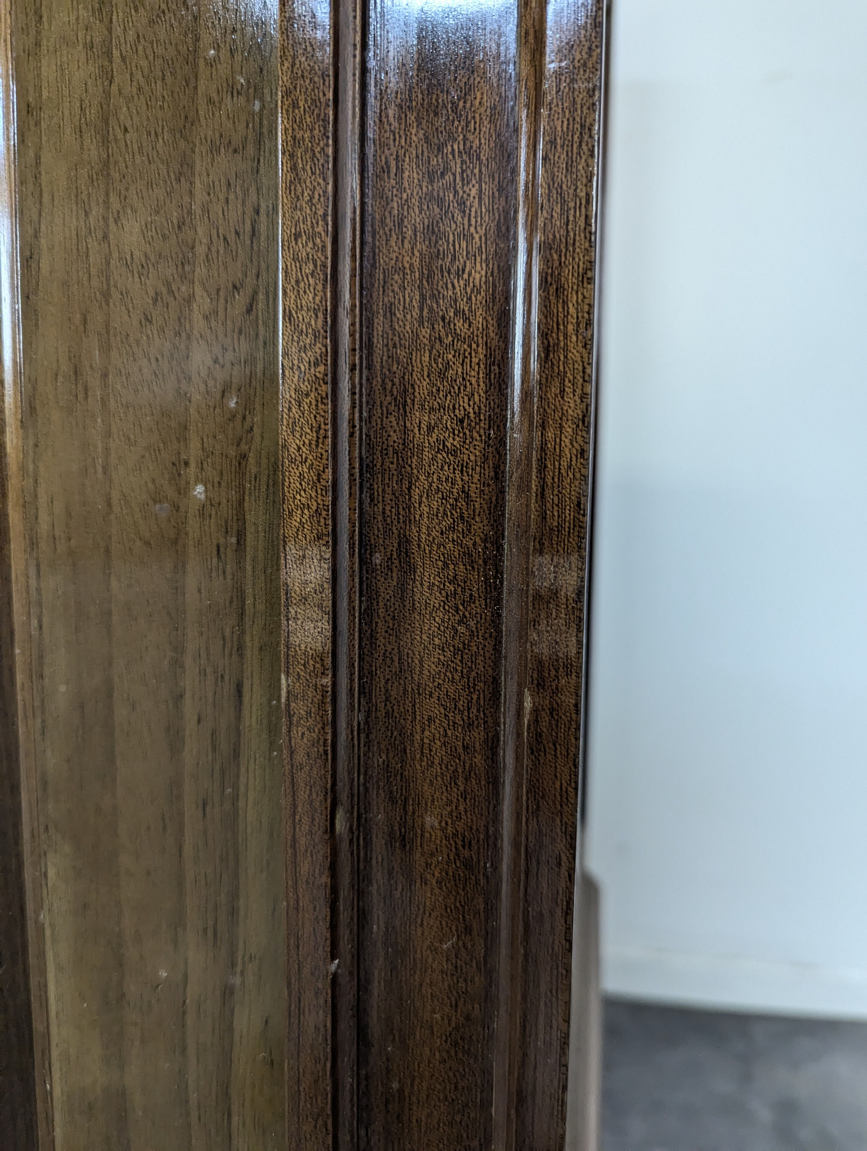 Mahogany and breccia marble sideboard
