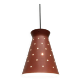 Perforated metal pendant light, mid-century design, 1960s.