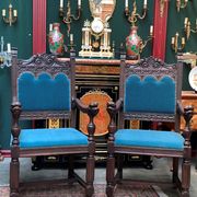Pair of Renaissance-style armchairs