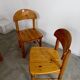6 anciennes chaises scandinaves années 70 bois massif design reiner daumiller en pin massif
