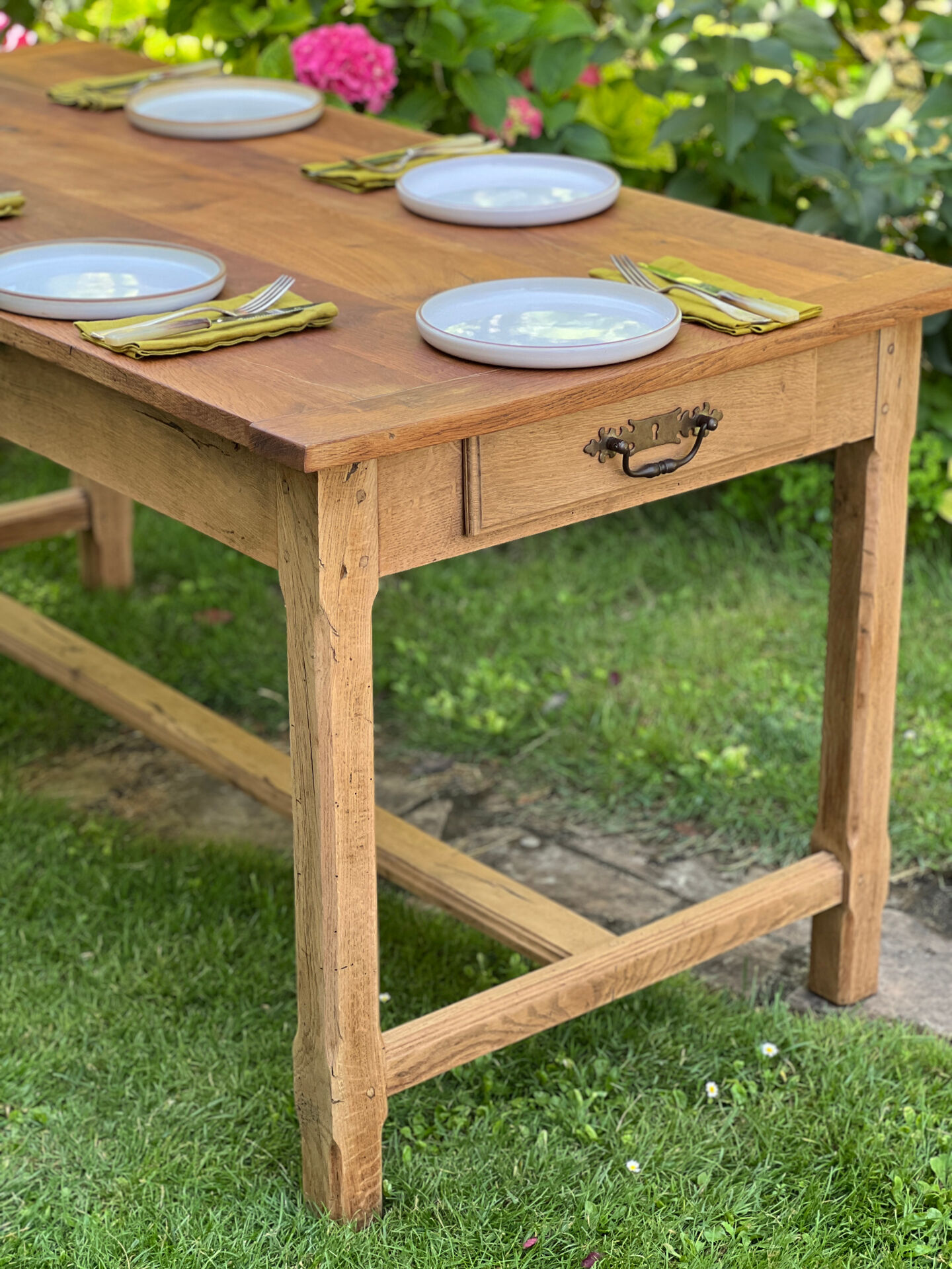 Farm table - solid oak light wood