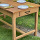 Farm table - solid oak light wood