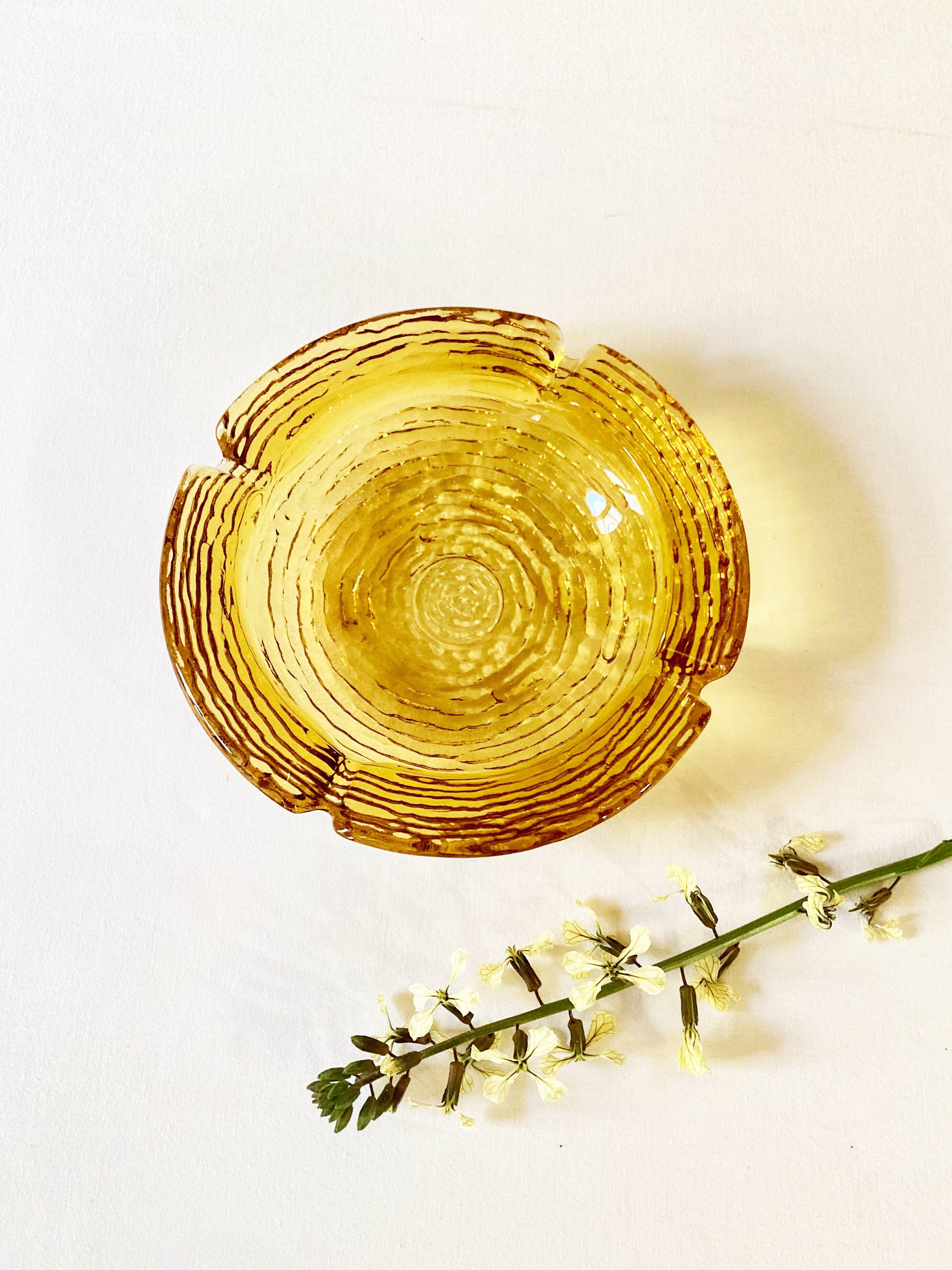 Lido Soreno Amber Glass Ashtray for Anchor Hoking