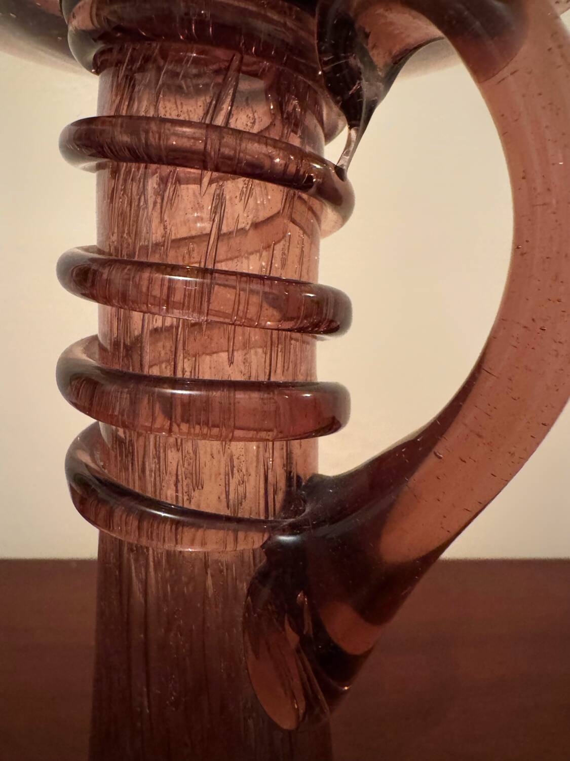 Biot bubble glass candle holder