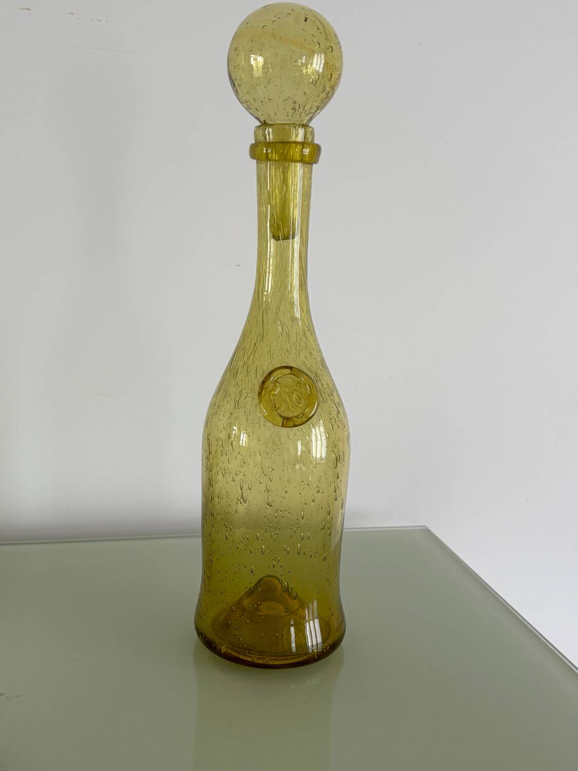 Verre de Biot vert 1960