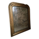 Antique French Louis Philippe mirror, gilded mercury mirror, 19th century.