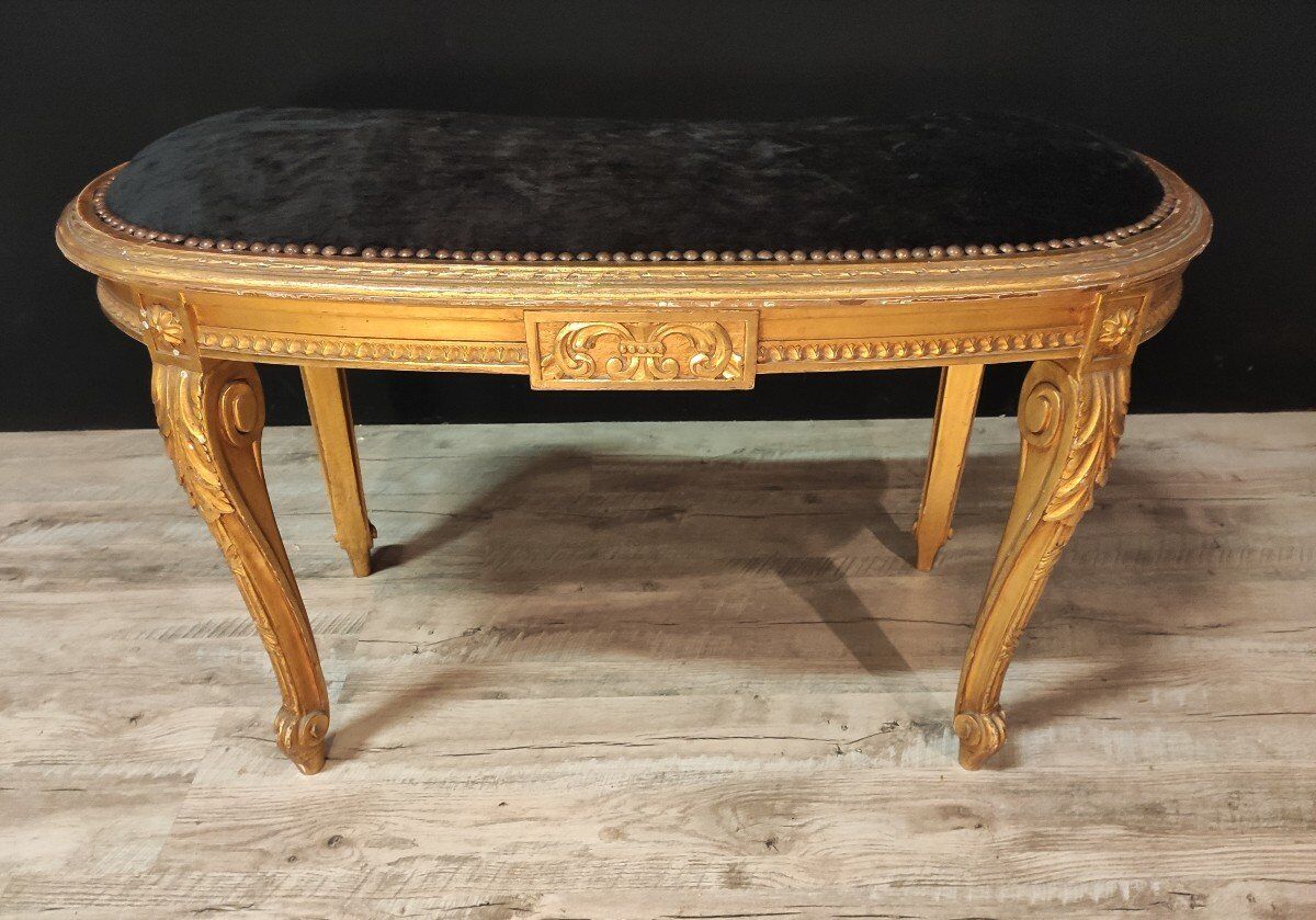 Louis XV kidney-shaped piano bench