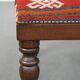 Oriental pouf upholstered in an antique kilim