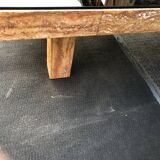 Vintage marble and smoked glass coffee table.