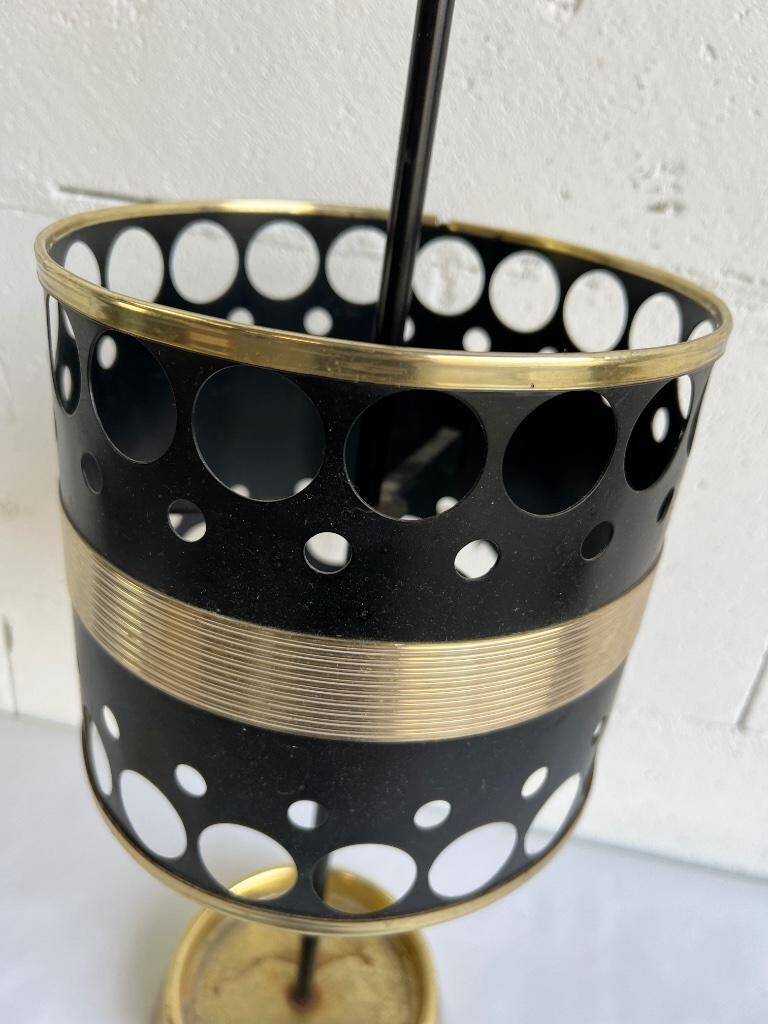 VINTAGE UMBRELLA STAND: BLACK & GOLD