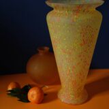 Speckled vase in glass paste