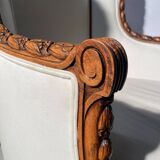 Pair of neoclassical style bergère armchairs