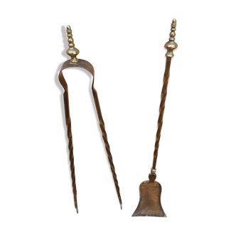 Servant brass fireplace