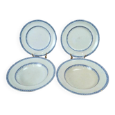 Set of 4 antique English plates – Etruscan Border model
