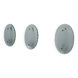 Set of Three Curved Glass Sconces by Cristal Art, Italy, 1960s