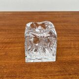 Mid-century glass candlestick by Kurt Wokan for Ingrid Glas, Germany, 1960s.