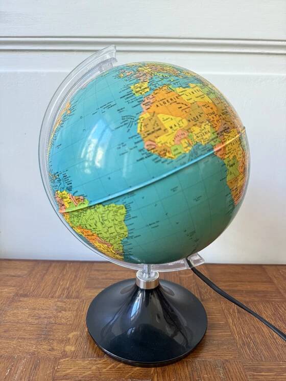 Antique illuminated globe