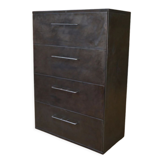 Storage cabinet with 4 metal drawers 1950