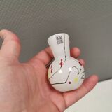 Magnifique vase en trou de serrure de la verrerie Anna Flohr