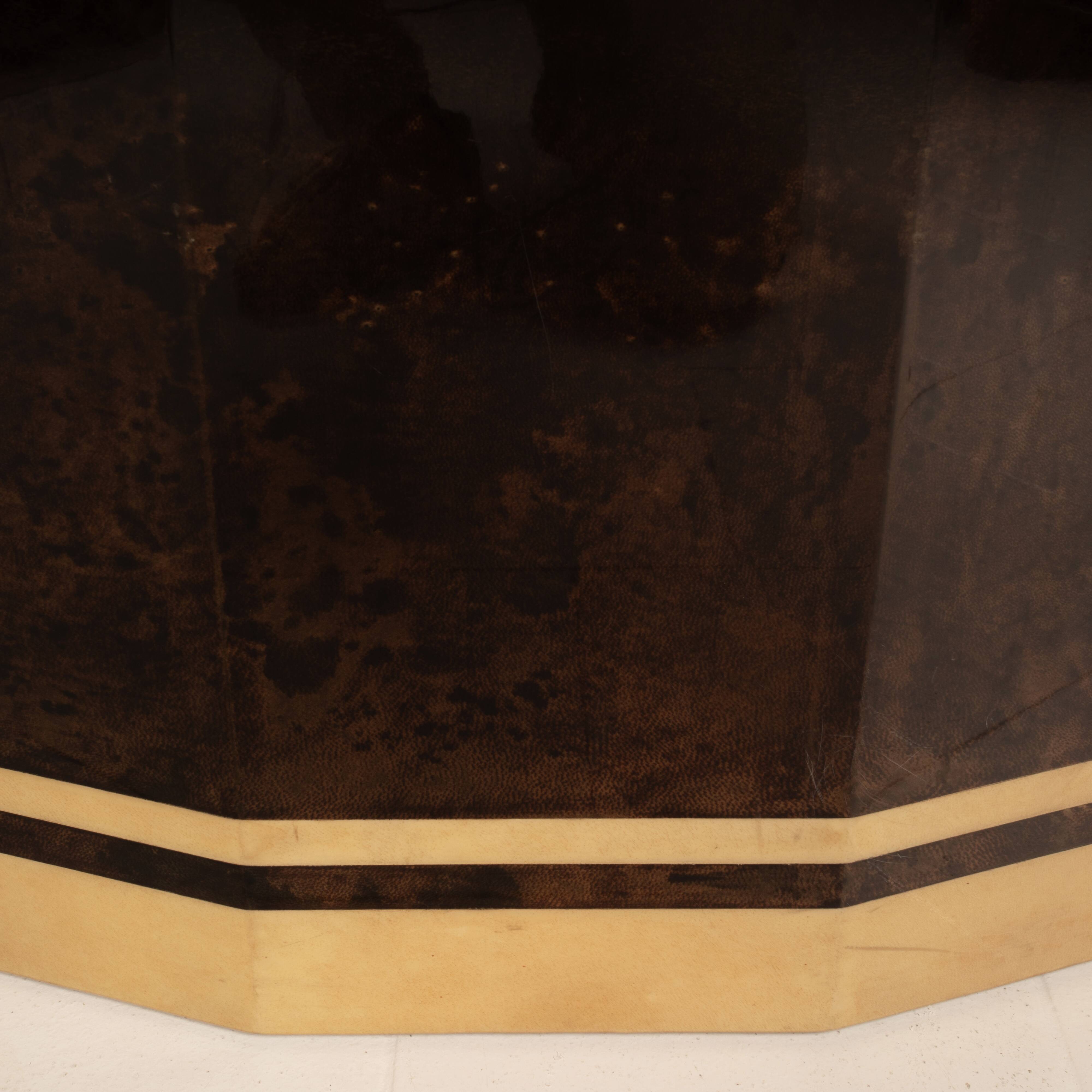 Table à manger Mod. 2007D par Willy Rizzo & Nucci Valsecchi pour Aldo Tura, 1970