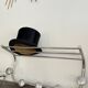 Vintage aluminum wall coat rack