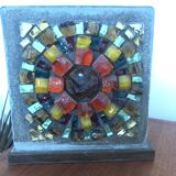Table lamp with multicolored shards of resin 70s