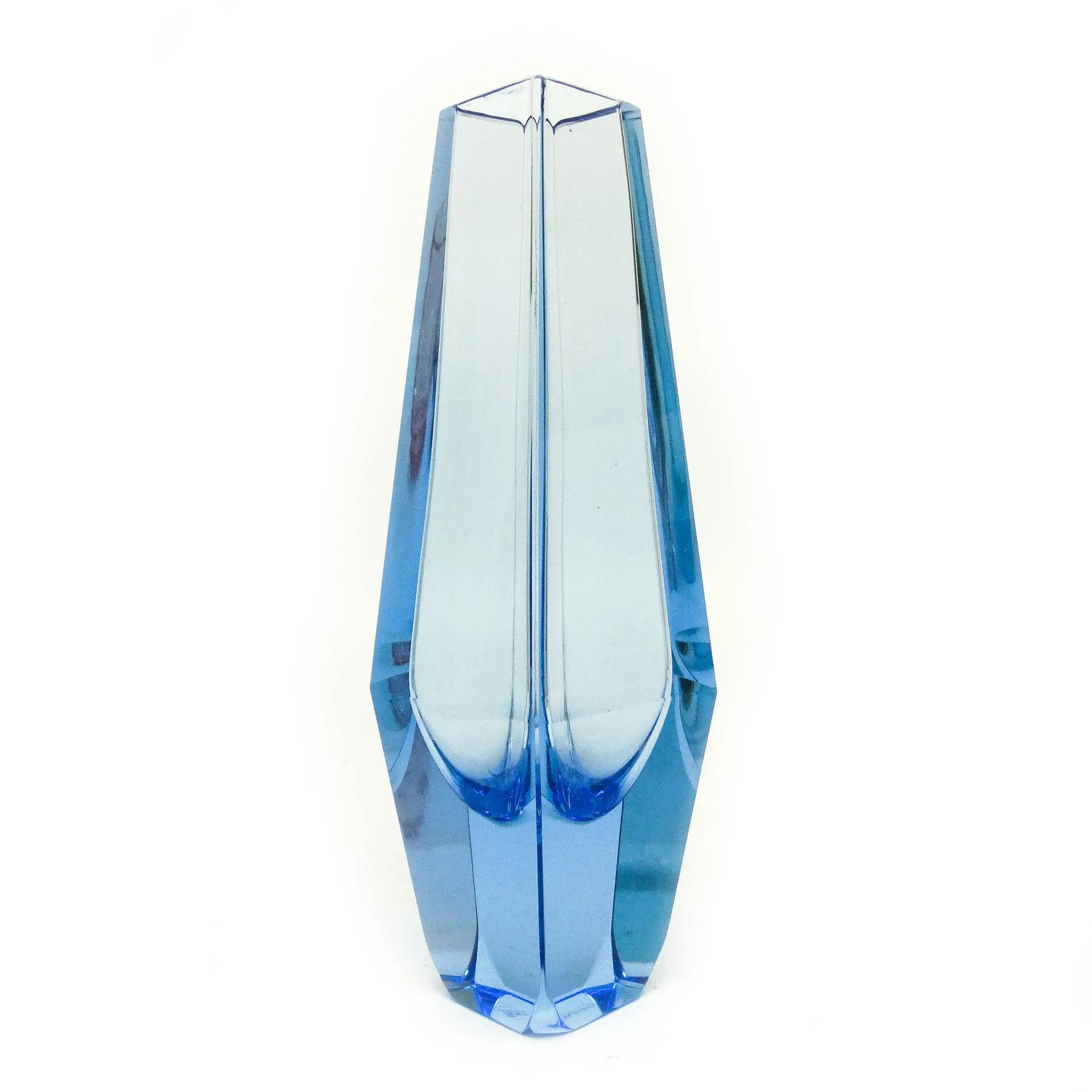 Art Deco vase, crystal, Moser, Czechoslovakia, 1930s