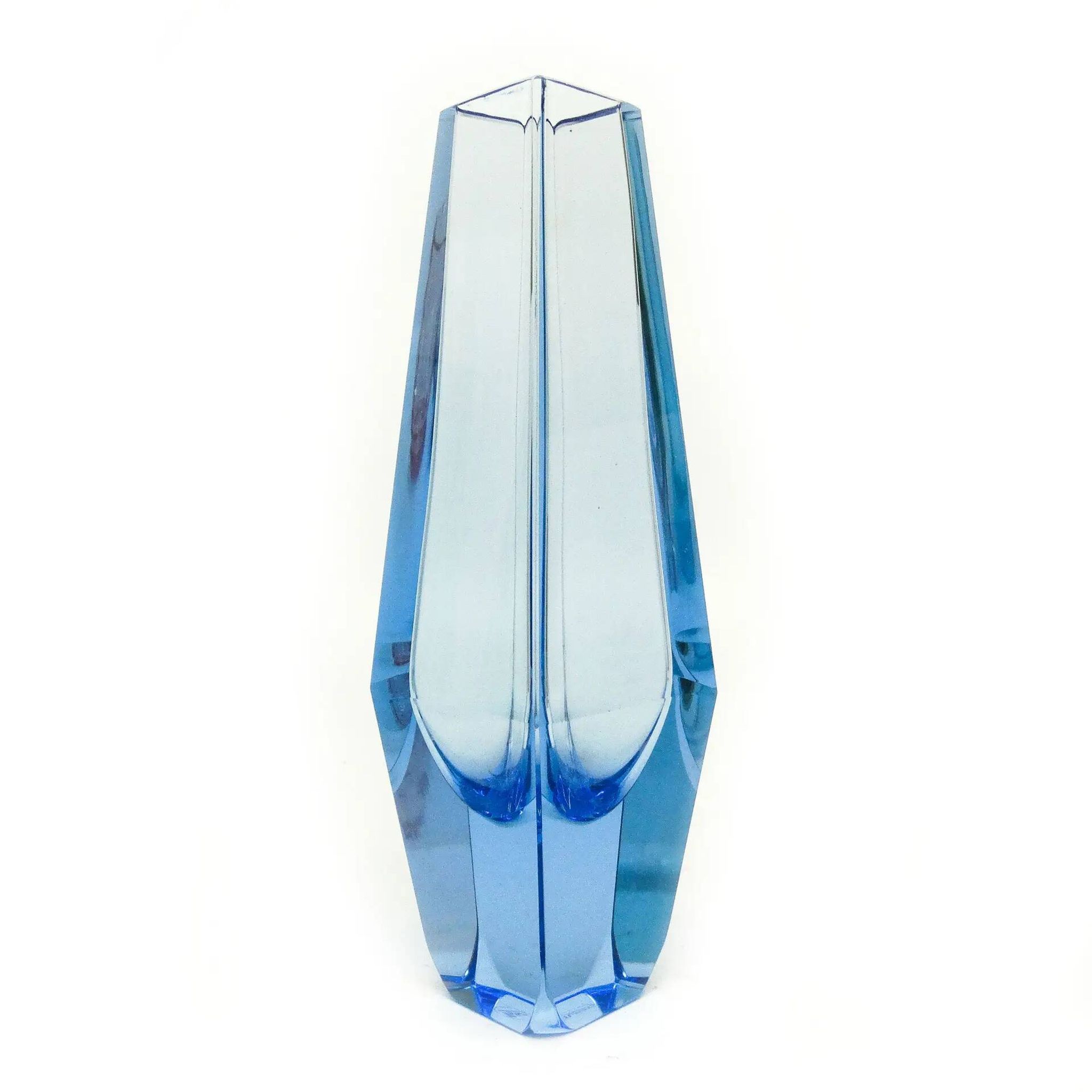 Art Deco vase, crystal, Moser, Czechoslovakia, 1930s