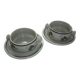 2 bowls with small plates in Korean stoneware