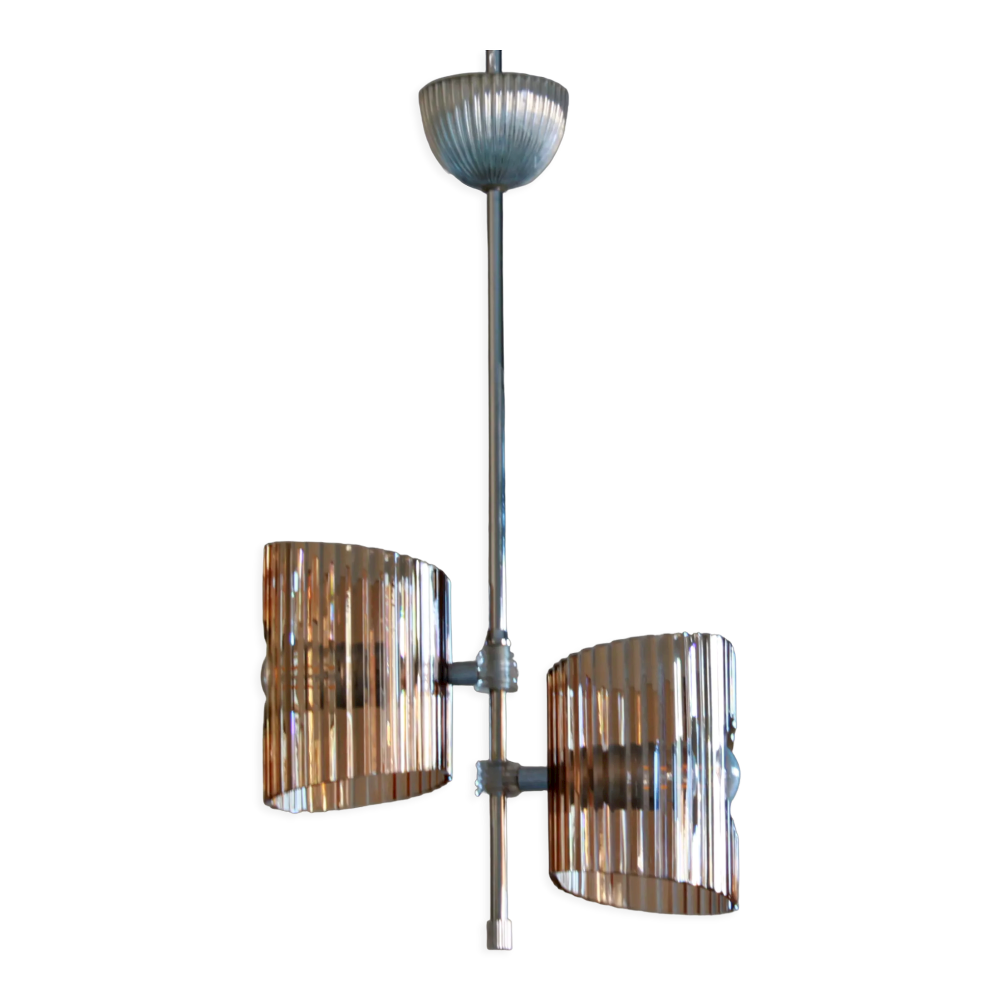 Smoked plexiglass chandelier 1960 1970 vintage seventies