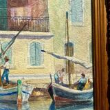 Old painting, Marine, signed Marie (1880-1977)