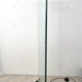 Glass and metal floor lamp 1980, Autograph
