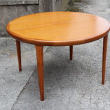 Danish teak extendable round table of the years 60