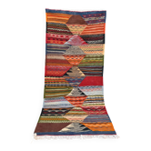 Tapis de couloir Kilim Picaso : tapis marocain en laine tissé à la main