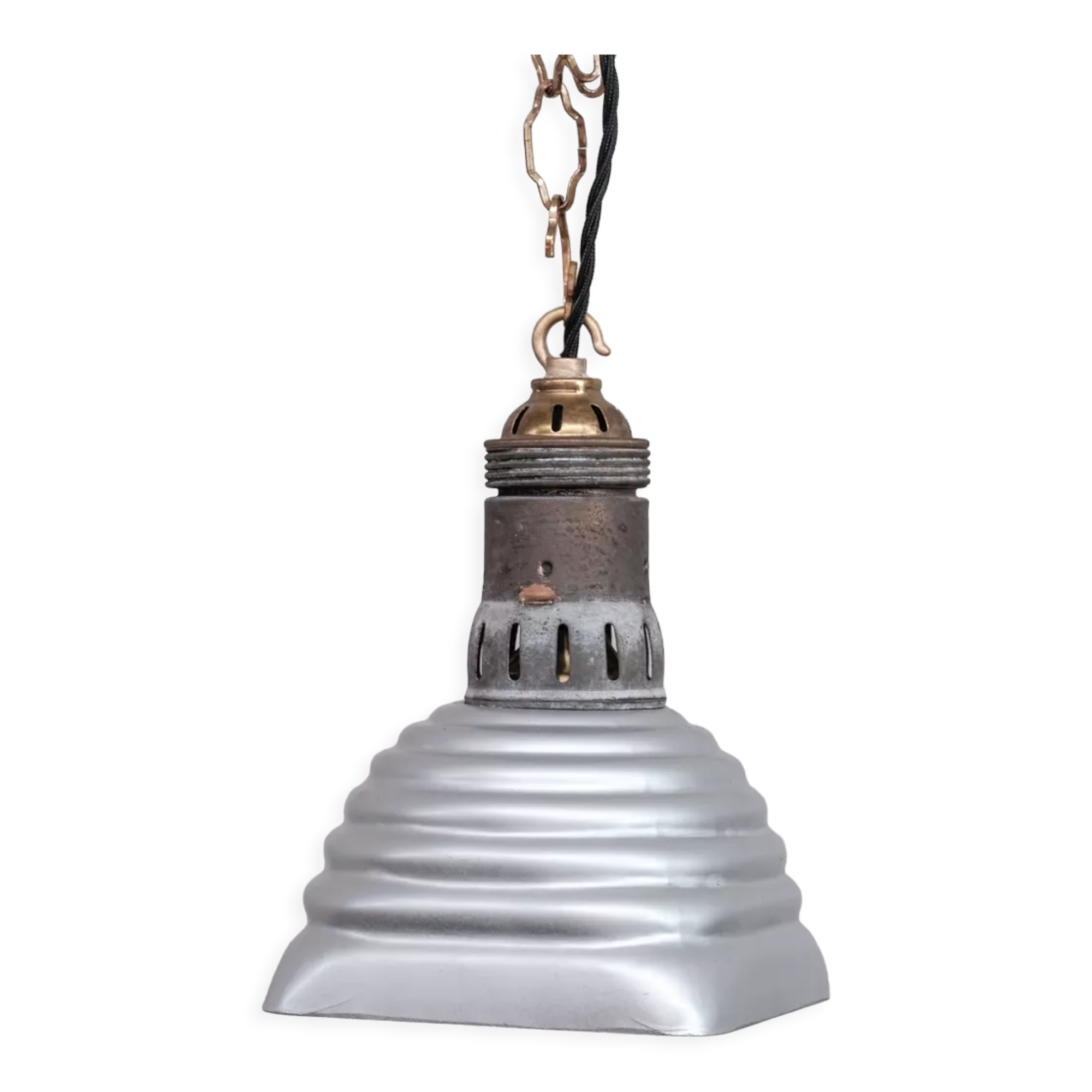 Antique mercury glass french pendant light