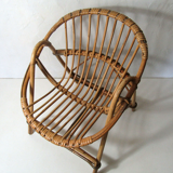 Children's rattan shell chair