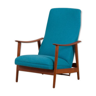 Vintage Scandinavian Highback Rocker Recliner Chair in Teak by Arnt Lande for Stokke, 1960s