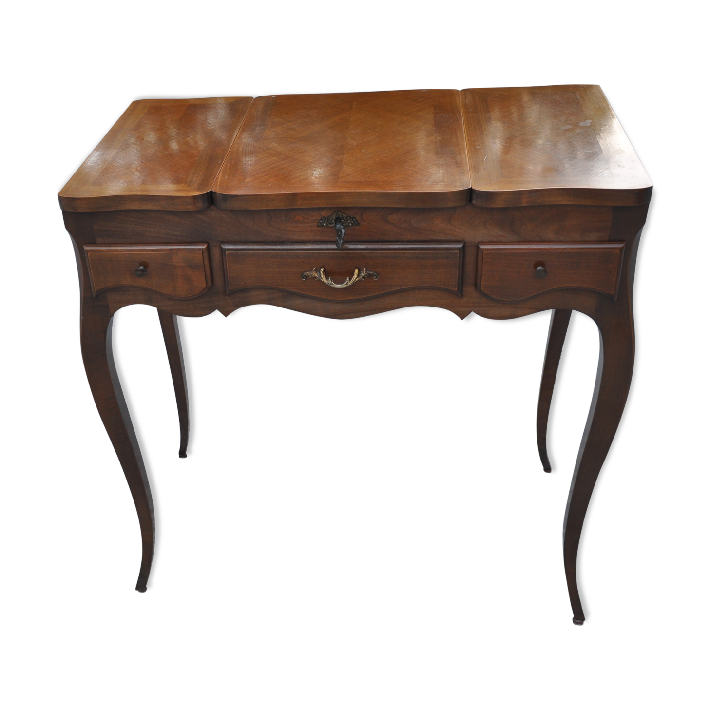 Folding dressing table with drawers