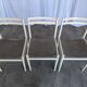 Set of 3 vintage stol kamnik white wooden chair: 1970s scandinavian design