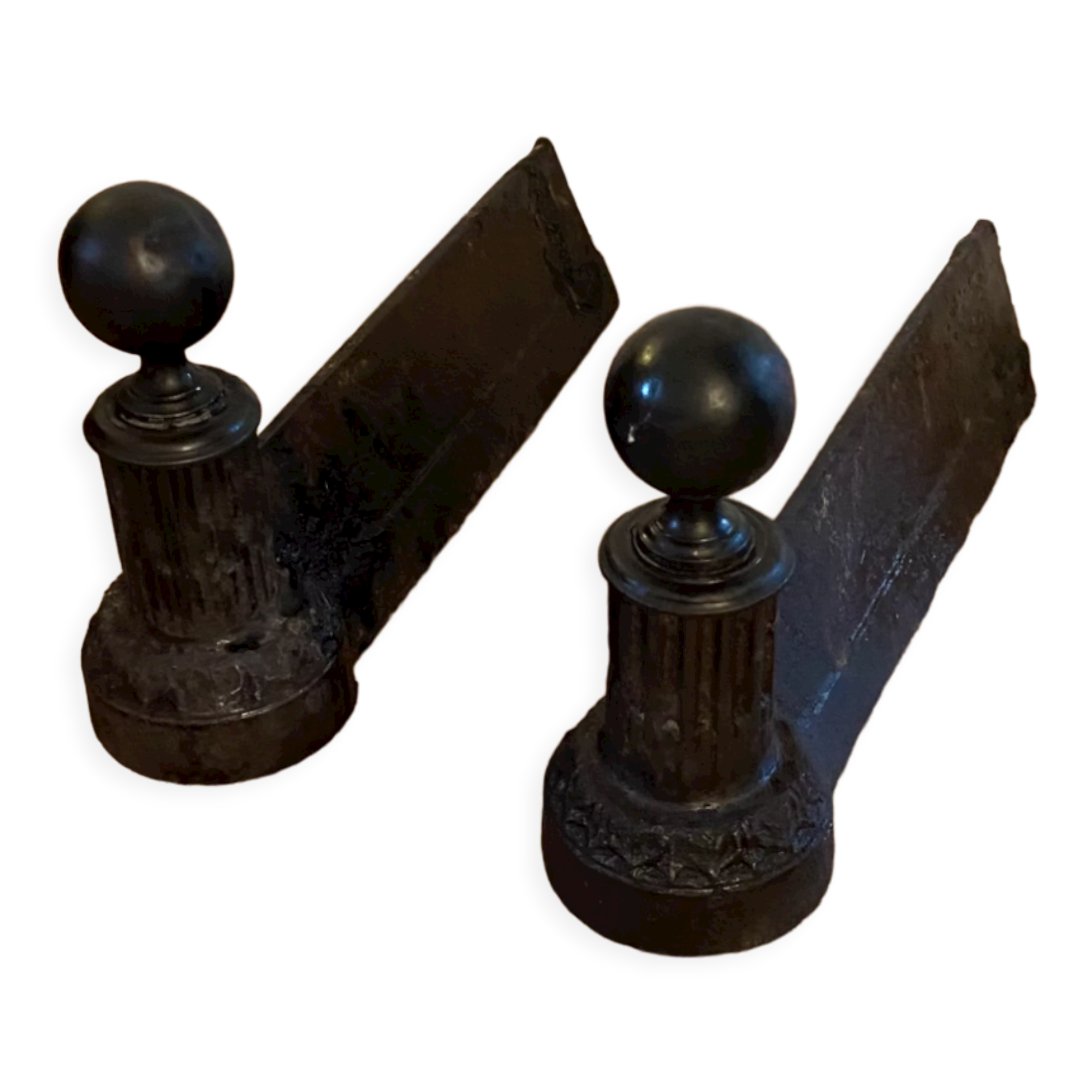 Pop-up Christmas 2022 - Pair of nineteenth cast and bronze chenets