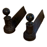 Pop-up Christmas 2022 - Pair of nineteenth cast and bronze chenets